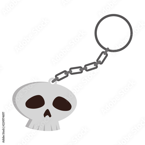 halloween key chain with skull