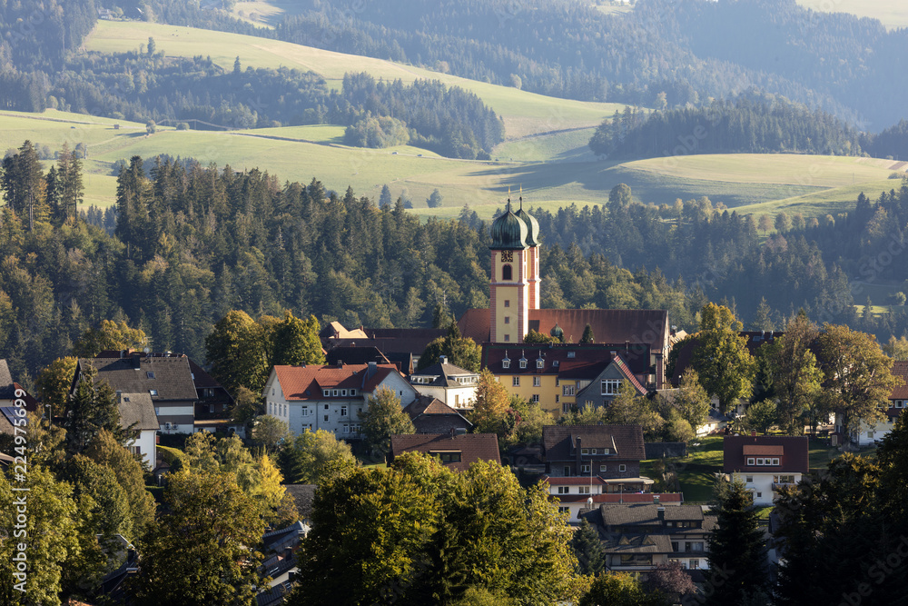 Blick auf St.Märgen im Schwarzwald