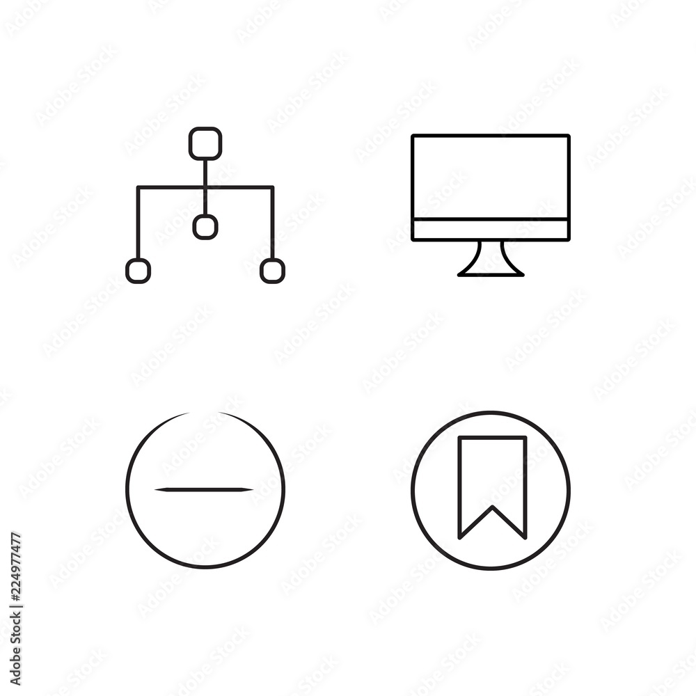 business simple outlined icons set business simple outlined icons set