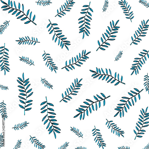 branches with leafs pattern background