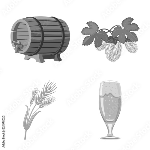 Vector design of pub and bar symbol. Collection of pub and interior stock symbol for web.