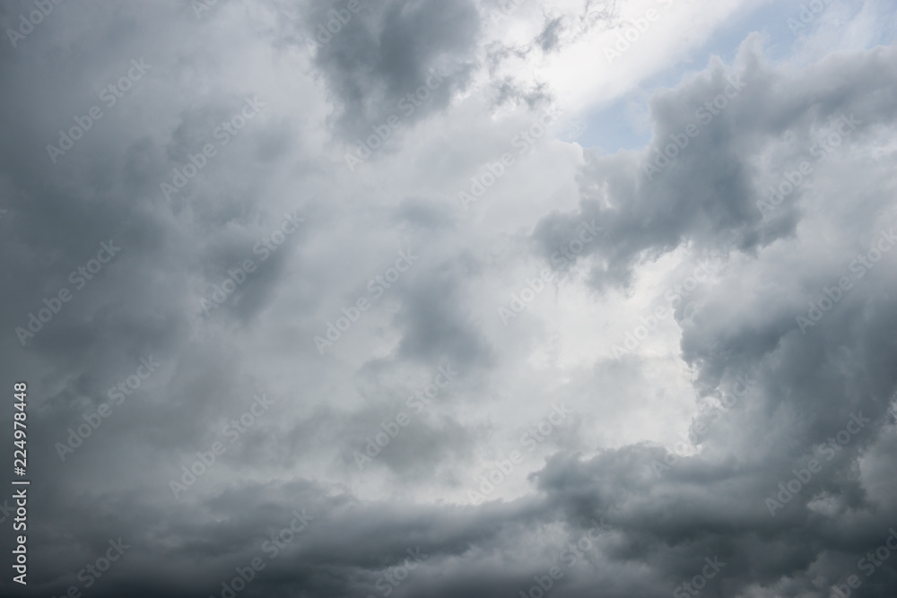 Overcast sky of coming storm