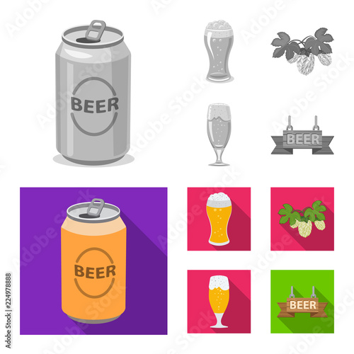 Vector illustration of pub and bar icon. Collection of pub and interior stock symbol for web.