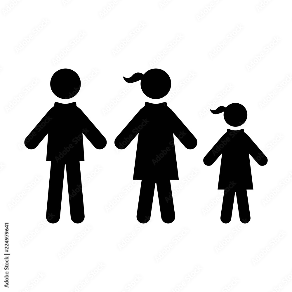 Family icon vector people symbol in glyph pictogram illustration Family icon vector people symbol in glyph pictogram illustration