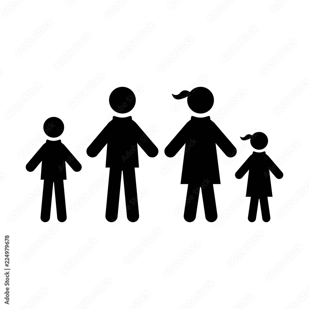Family icon vector people symbol in glyph pictogram illustration Family icon vector people symbol in glyph pictogram illustration