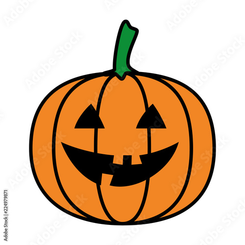 happy halloween pumpkin character