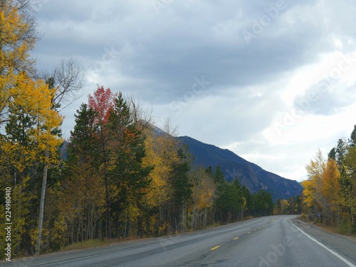 Scenic drives along the roads in Colorado during autumn Colorado, USA © raksyBH