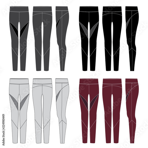 Vector template for Womens Leggings