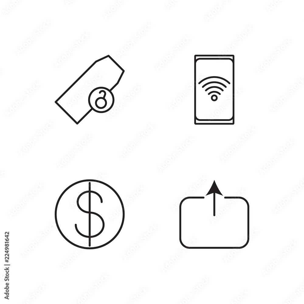 business simple outlined icons set business simple outlined icons set