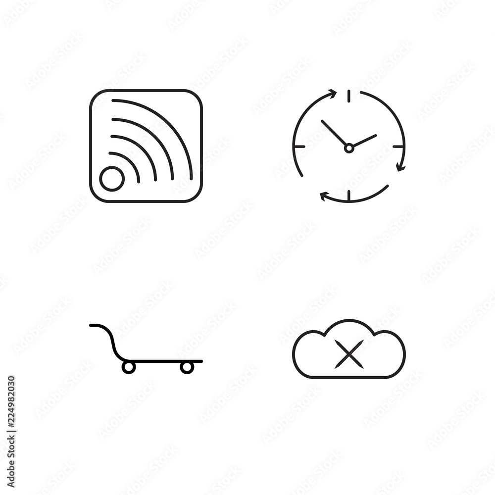 business simple outlined icons set business simple outlined icons set