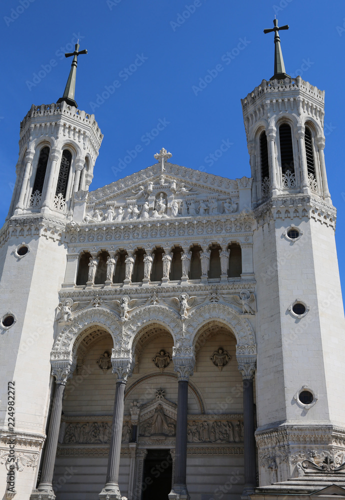 Basilica of Notre Dame de Fourviere in Lyon Paris