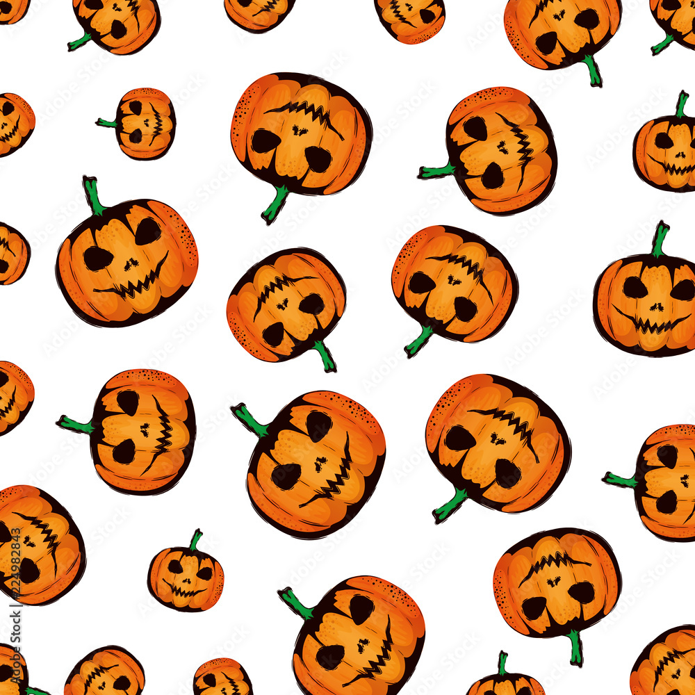 happy halloween pumpkins pattern happy halloween pumpkins pattern