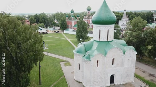 Aerial view of  Spaso-Preobrazhensky cathedral in Pereslavl-Zalessky,  Russia
 photo