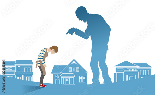 Housewife who is blamed by husband - Domestic violence concept art