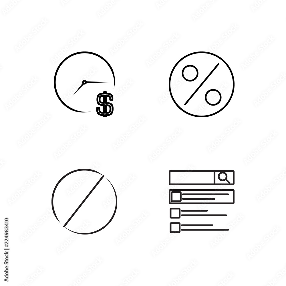 business simple outlined icons set business simple outlined icons set