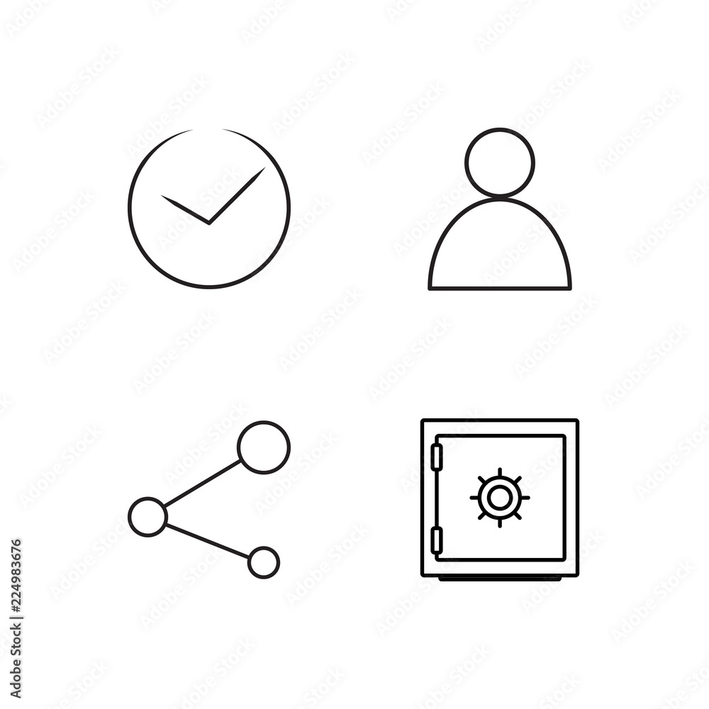 business simple outlined icons set business simple outlined icons set