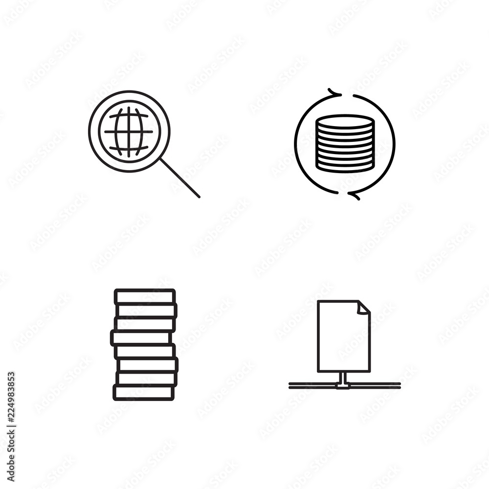 business simple outlined icons set business simple outlined icons set