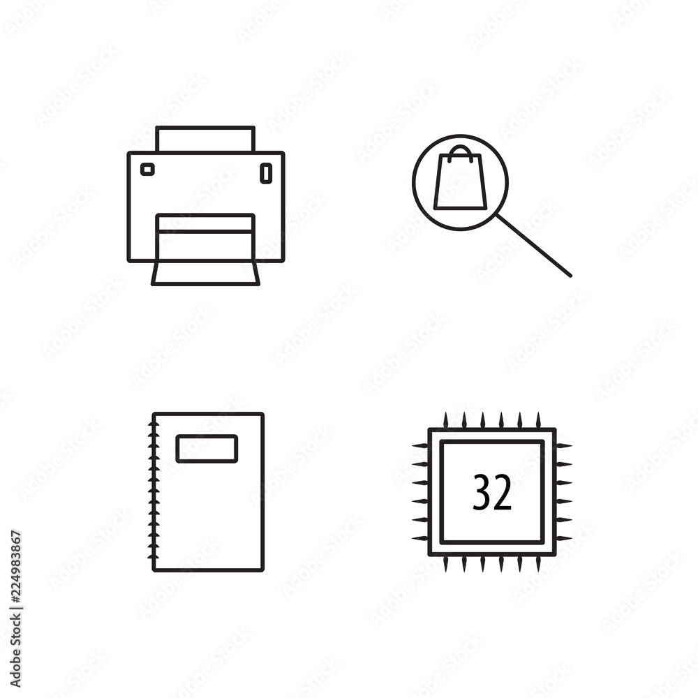 business simple outlined icons set business simple outlined icons set
