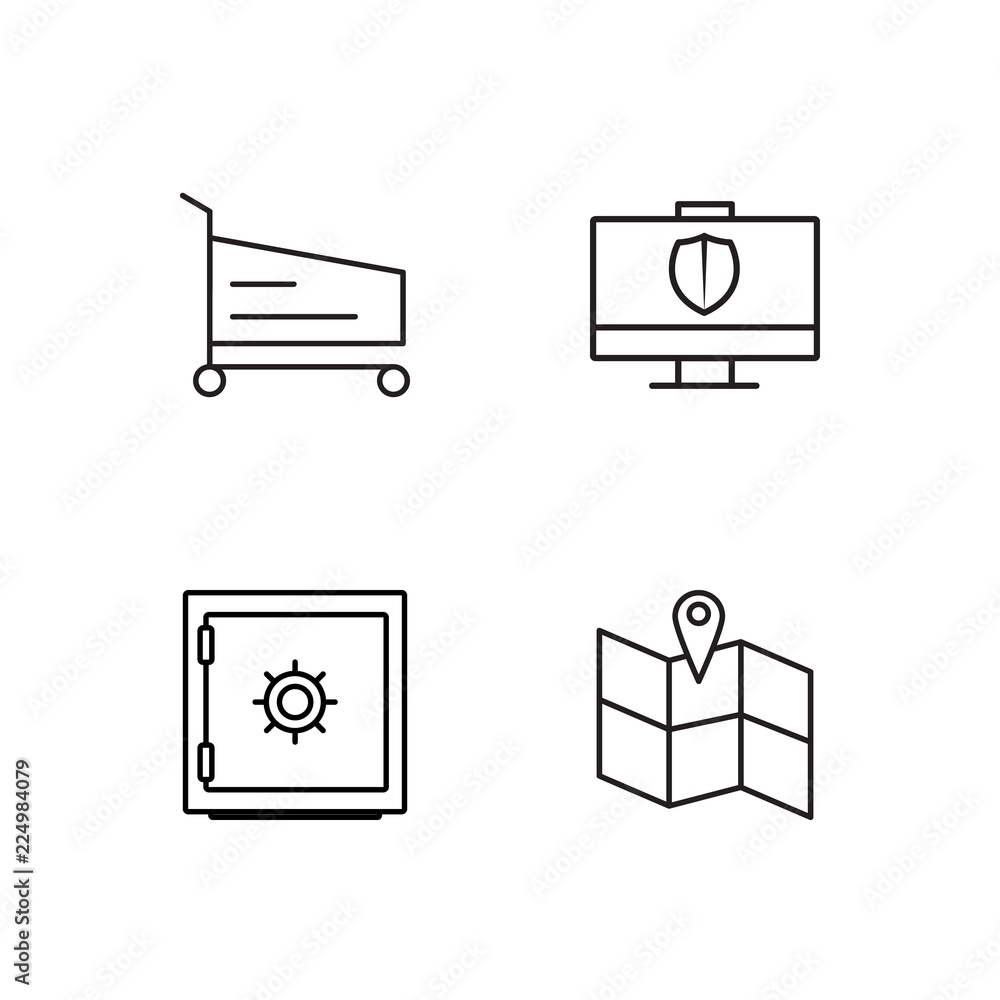 business simple outlined icons set business simple outlined icons set