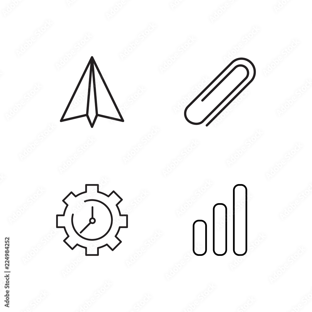 business simple outlined icons set business simple outlined icons set