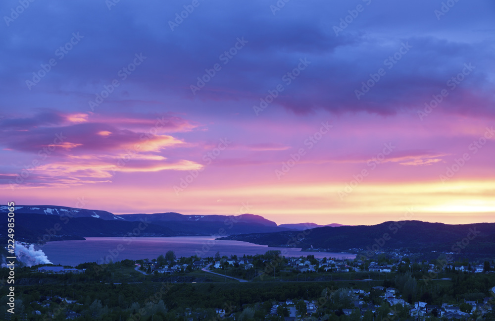 Fototapeta premium Corner Brook at sunset