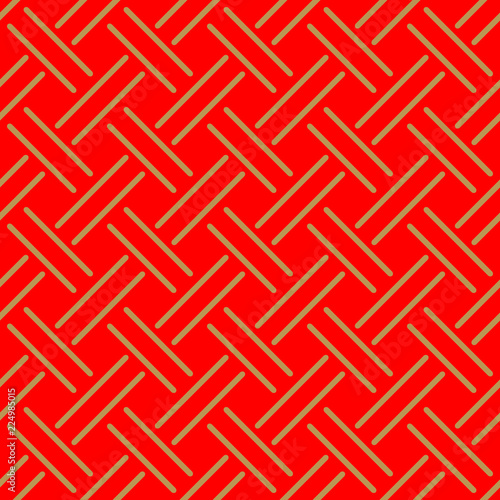 Japanese Red Weaving Pattern