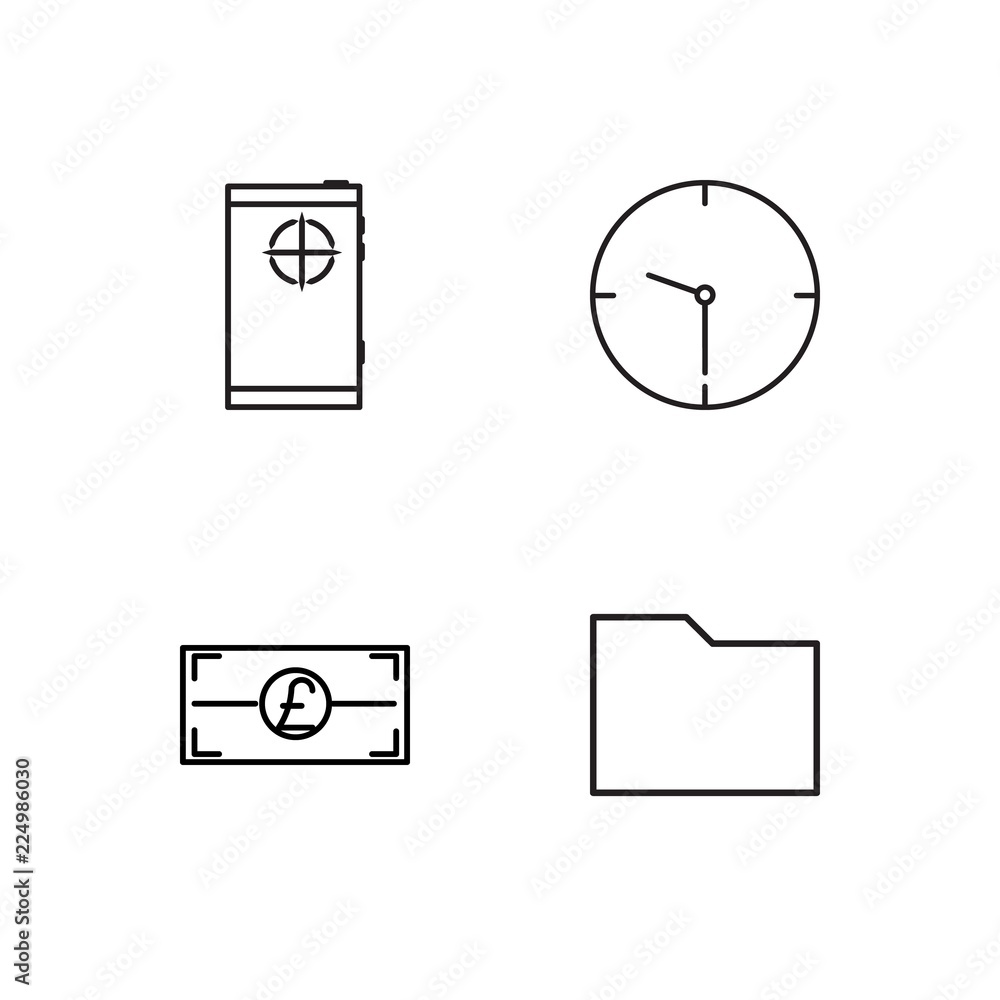 business simple outlined icons set business simple outlined icons set