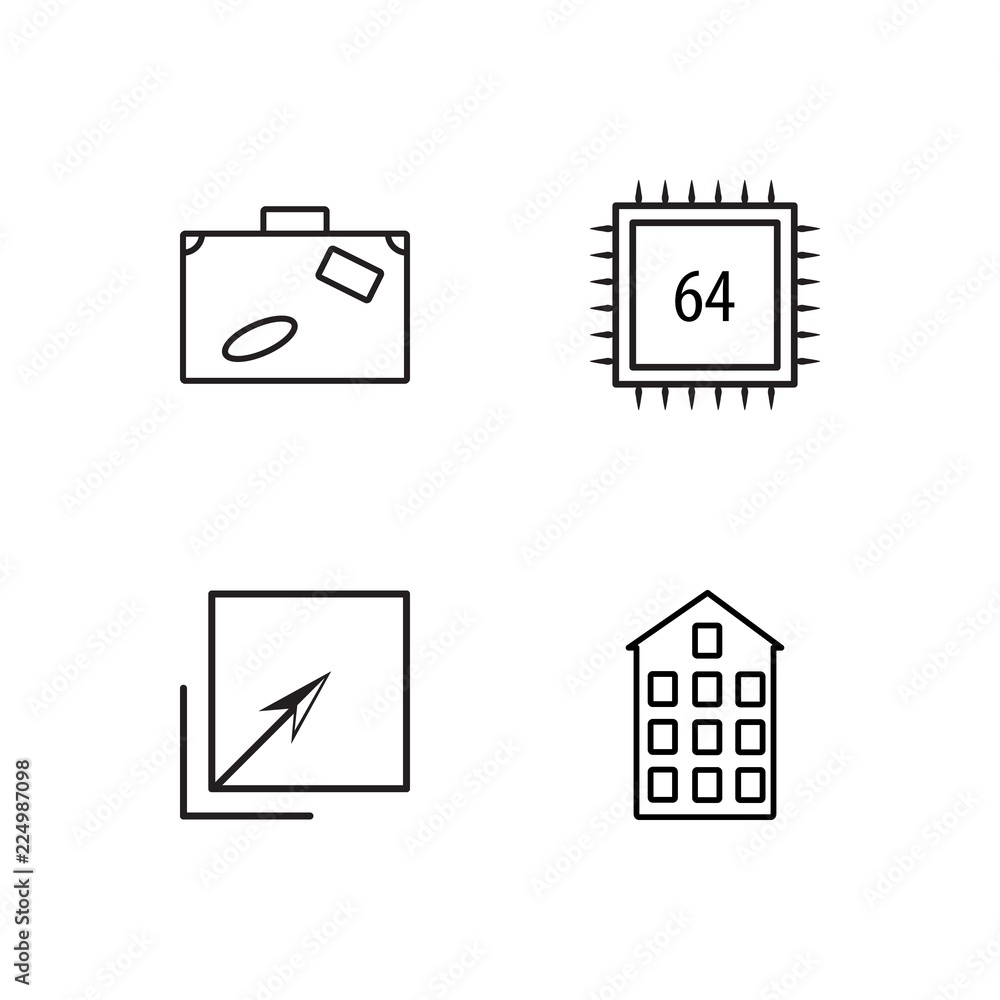 business simple outlined icons set business simple outlined icons set