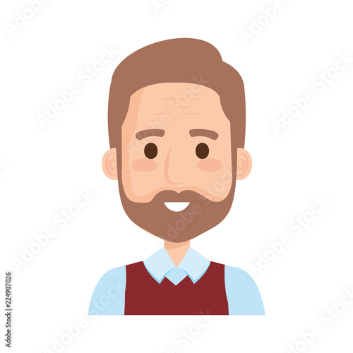 old man with beard avatar character