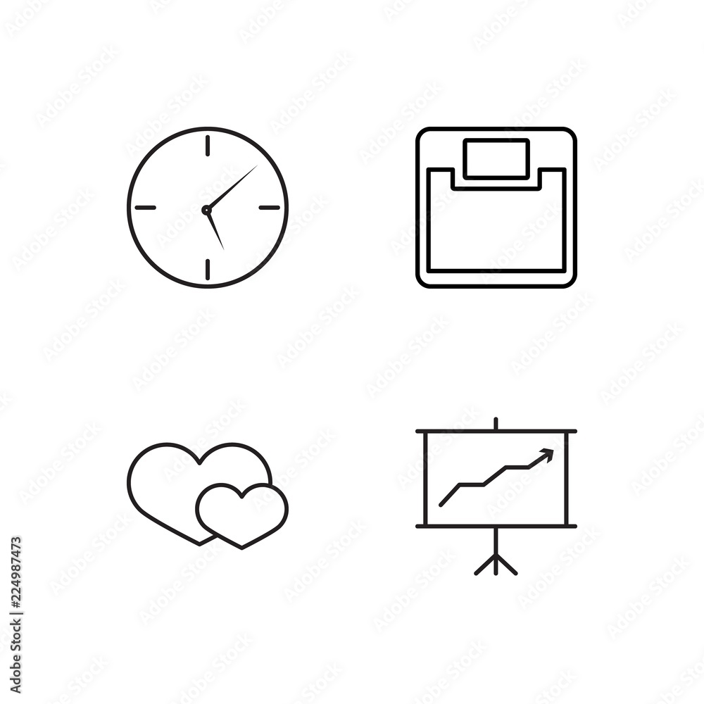 business simple outlined icons set business simple outlined icons set