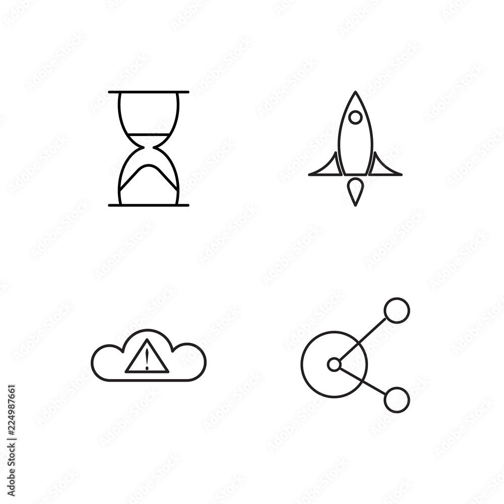 business simple outlined icons set business simple outlined icons set