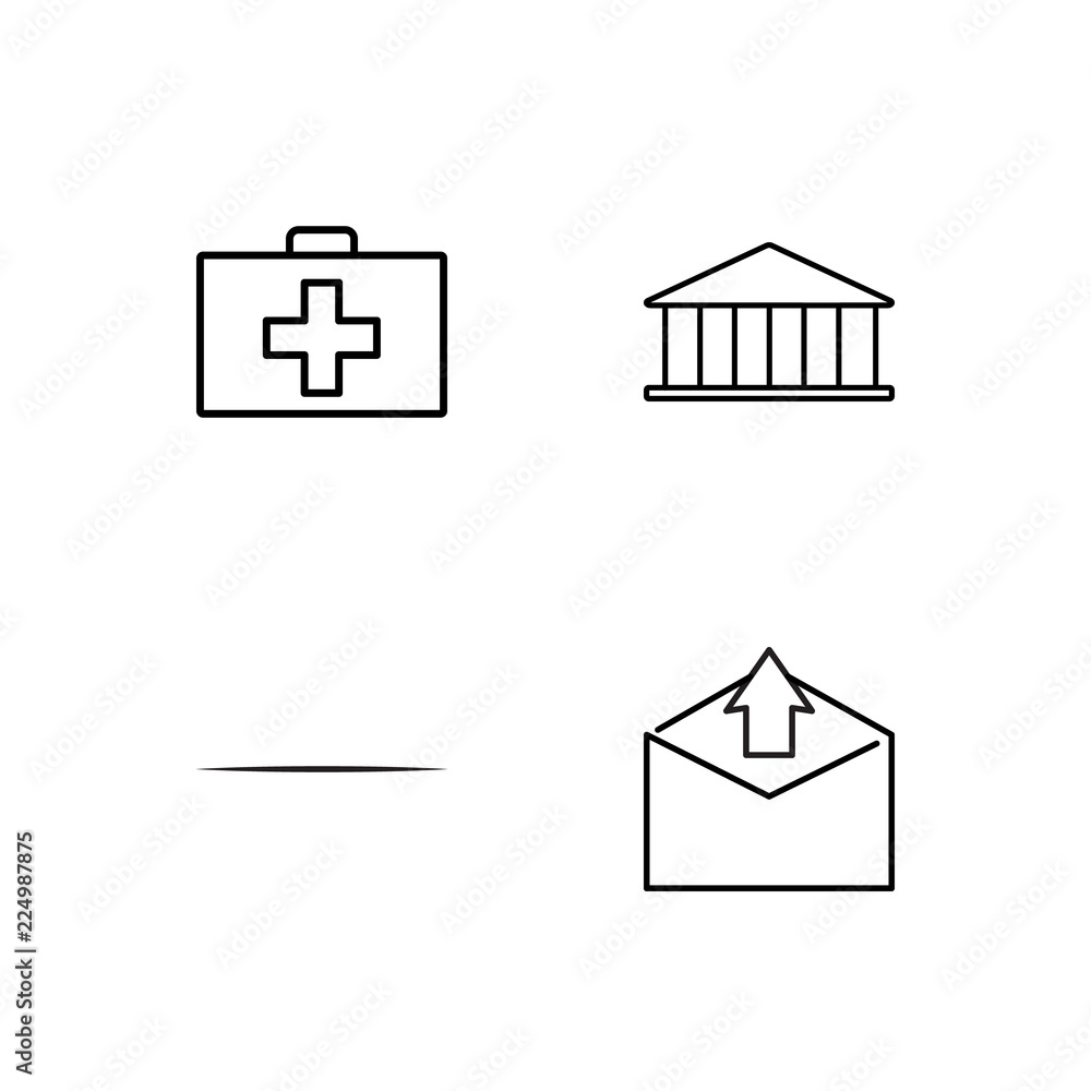 business simple outlined icons set business simple outlined icons set