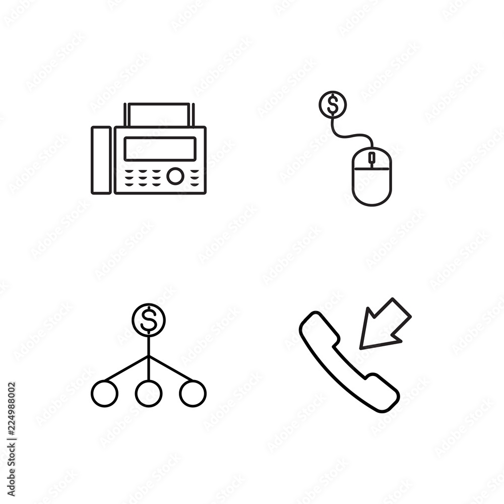 business simple outlined icons set business simple outlined icons set