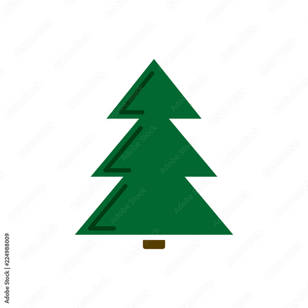 christmas tree on a white background. New Year and Christmas concept