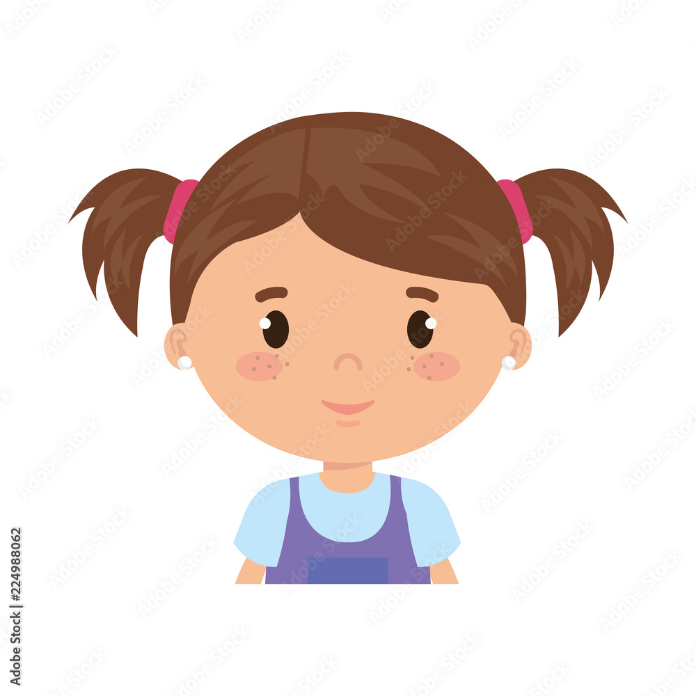 cute and little girl character
