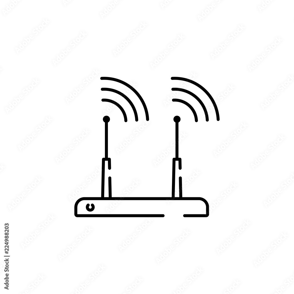 modern router icon, pictogram isolated on white background modern router icon, pictogram isolated on white background