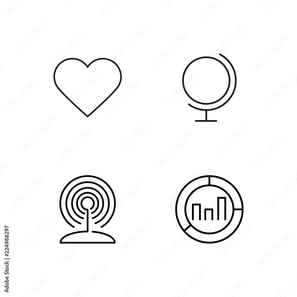 business simple outlined icons set business simple outlined icons set