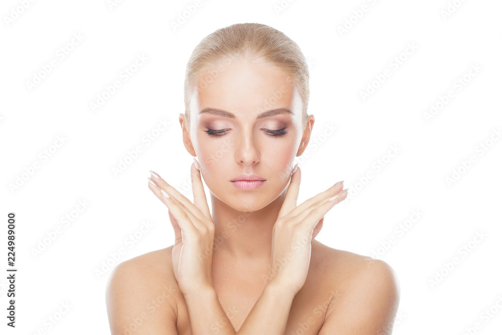 Beautiful face of young and healthy girl. Beautiful face of young and healthy girl.