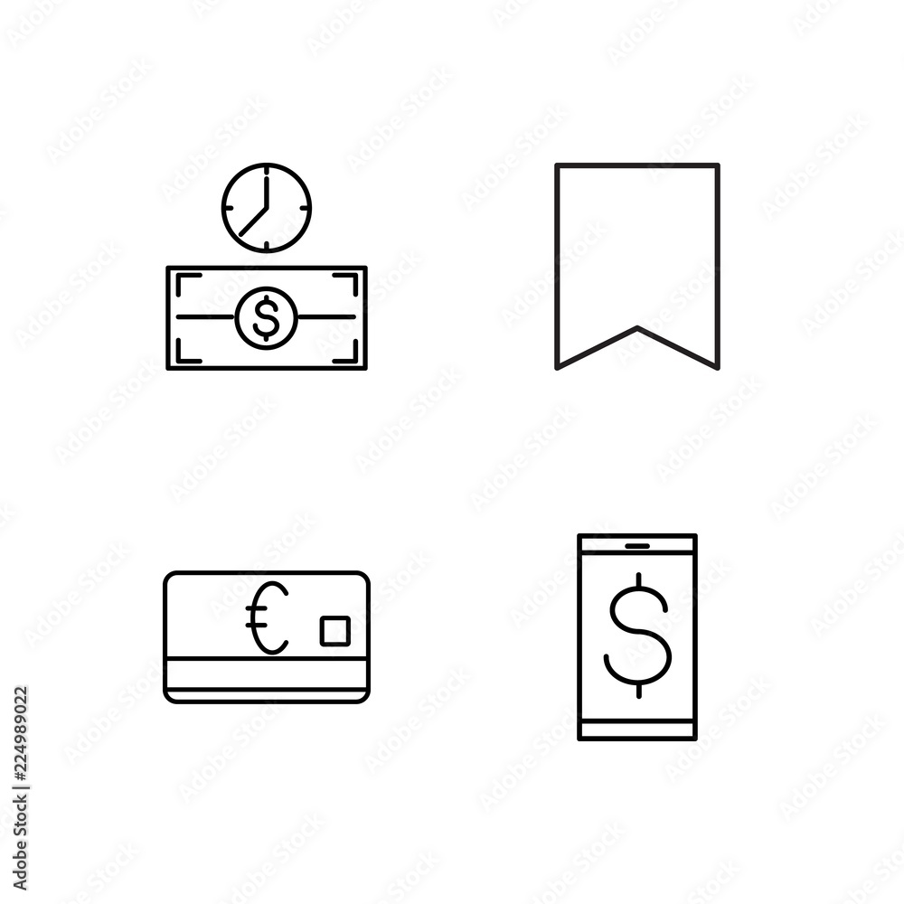 business simple outlined icons set business simple outlined icons set