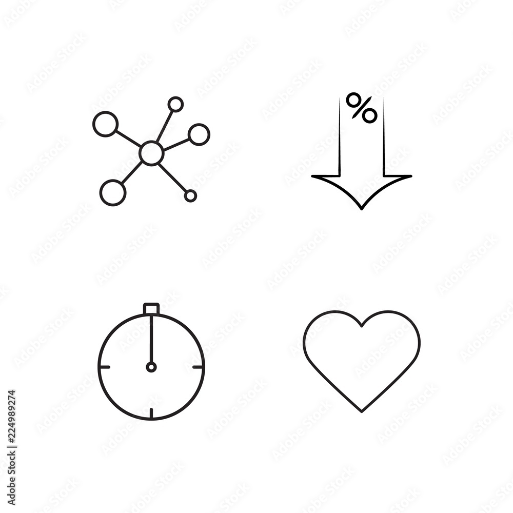 business simple outlined icons set business simple outlined icons set