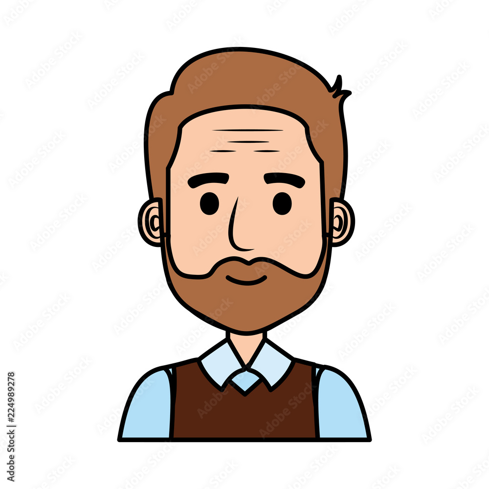 old man with beard avatar character