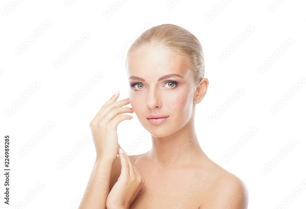 Beautiful face of young and healthy girl. Beautiful face of young and healthy girl.