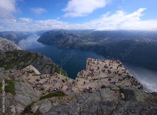 Cliff of Lysefjord, Norway photo