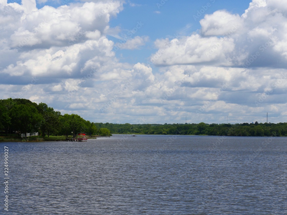 Guthrie Lake on a bright cloudy day, Guthrie, Oklahoma Guthrie Lake on a bright cloudy day, Guthrie, Oklahoma