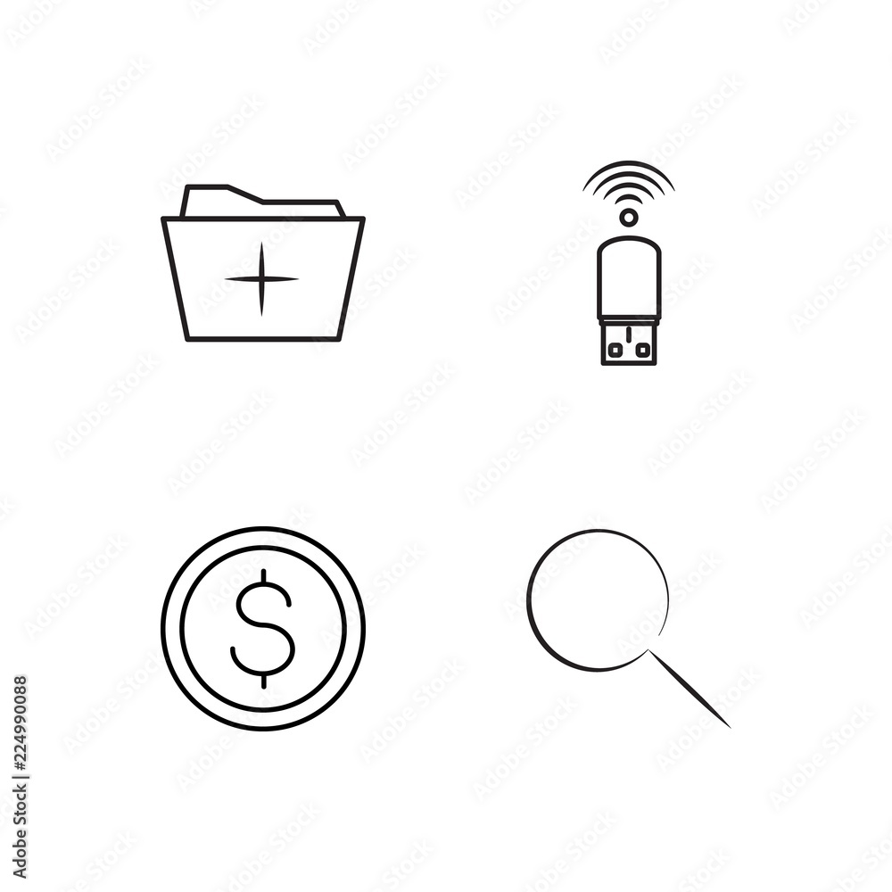 business simple outlined icons set business simple outlined icons set