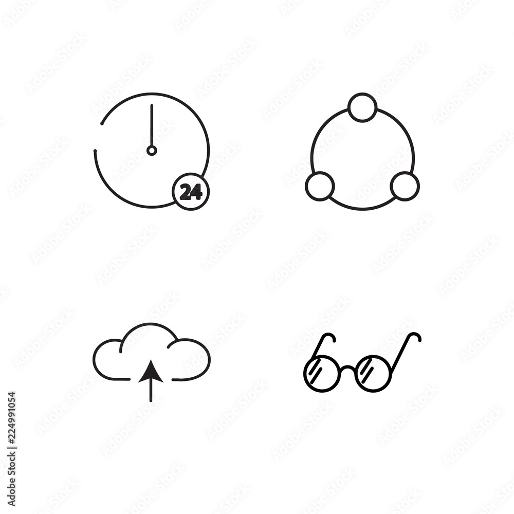 business simple outlined icons set business simple outlined icons set