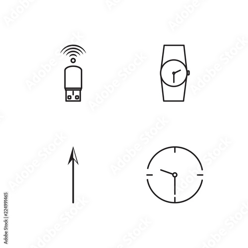 business simple outlined icons set