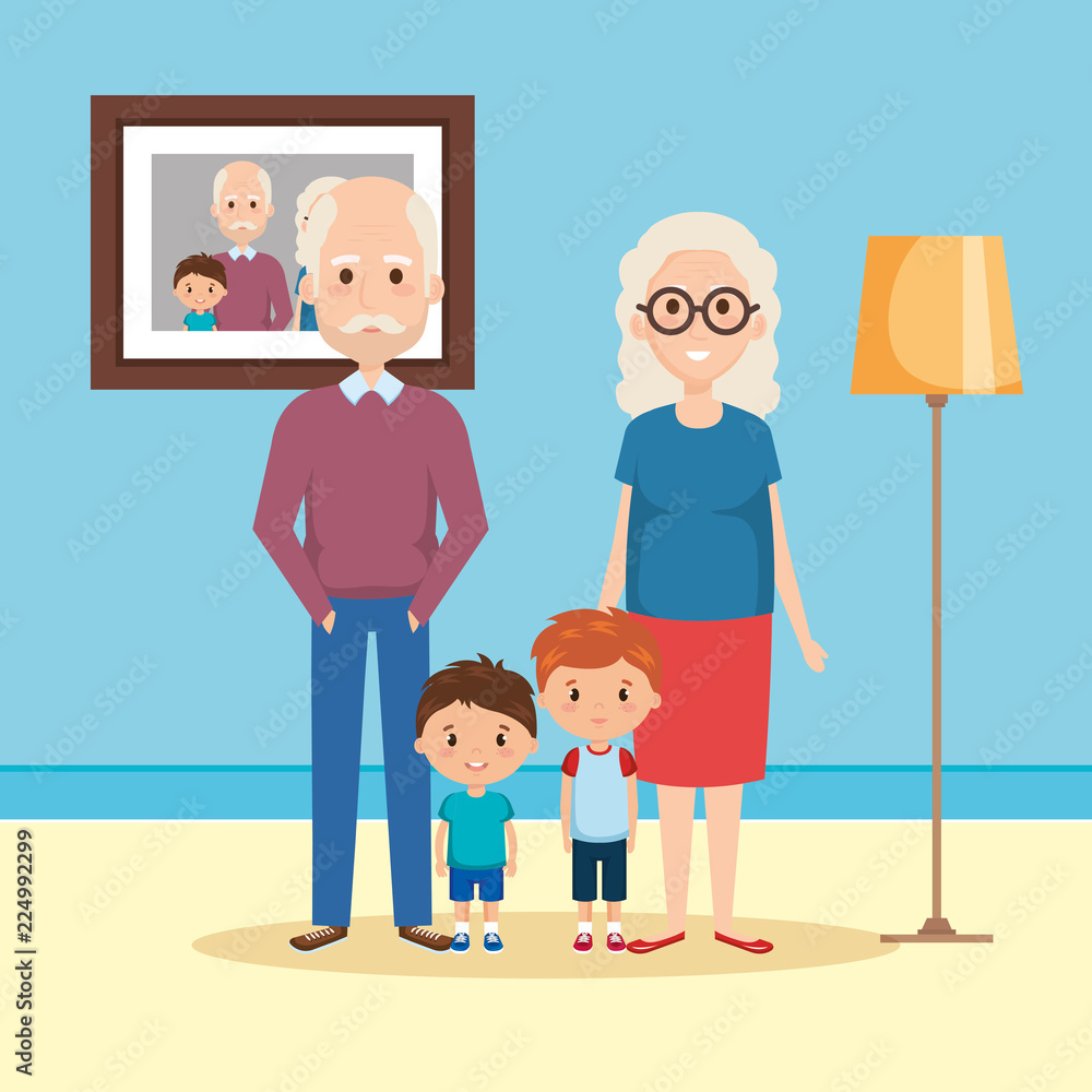 grandparents with grandsons in house grandparents with grandsons in house
