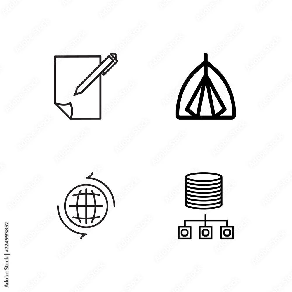 business simple outlined icons set business simple outlined icons set