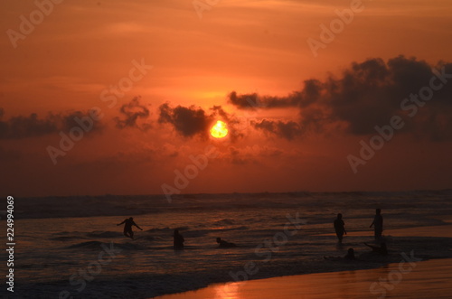 sunset on the beach © ilham